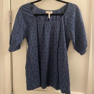 Blue Floral Blouse